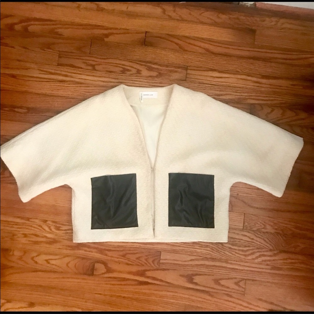 Derek Lam cotton and faux leather jacket - Picture 2 of 5